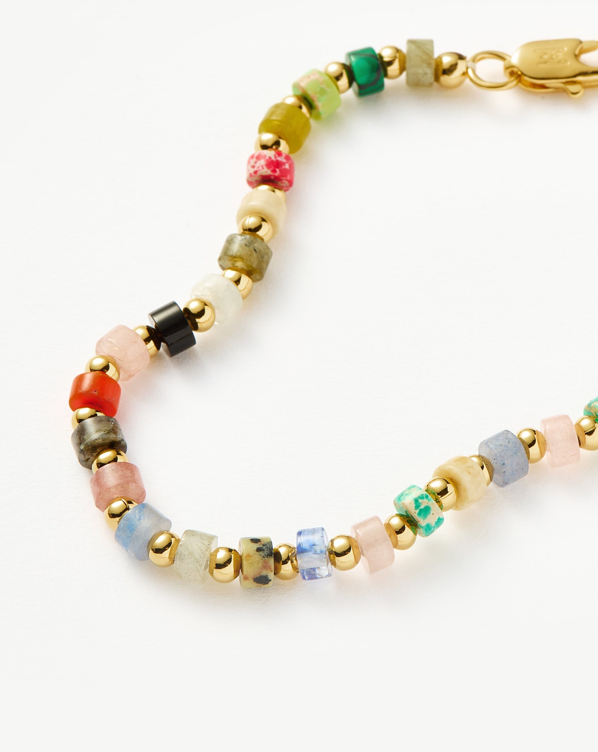 Beaded Bracelet | 18ct Gold Plated/Multi Beaded - Image 2