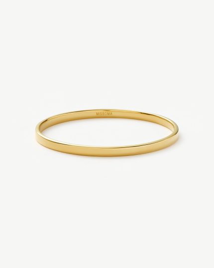 Classic Round Bangle | 18ct Gold Plated