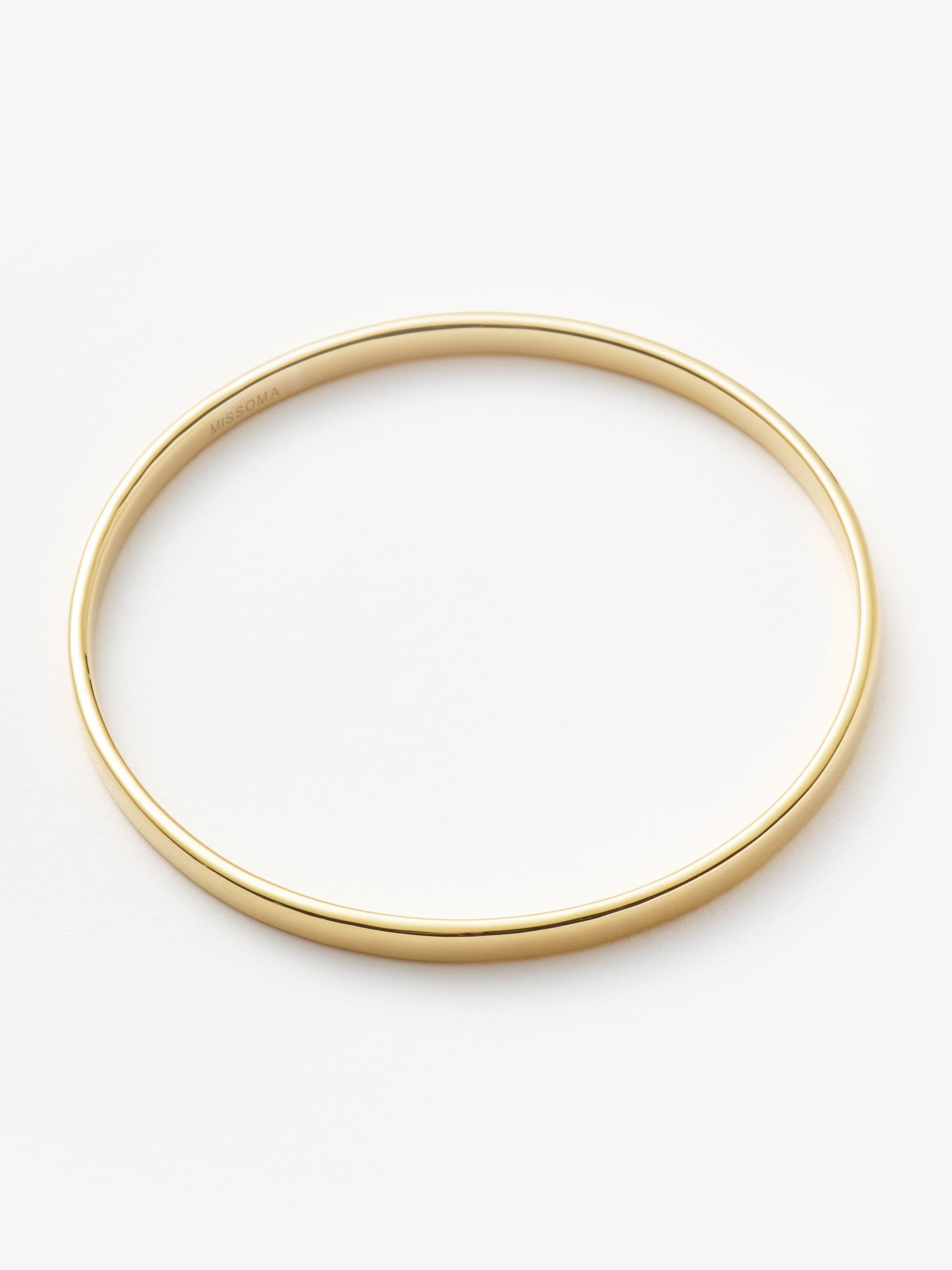 Classic Round Bangle | 18ct Gold Plated - Image 4
