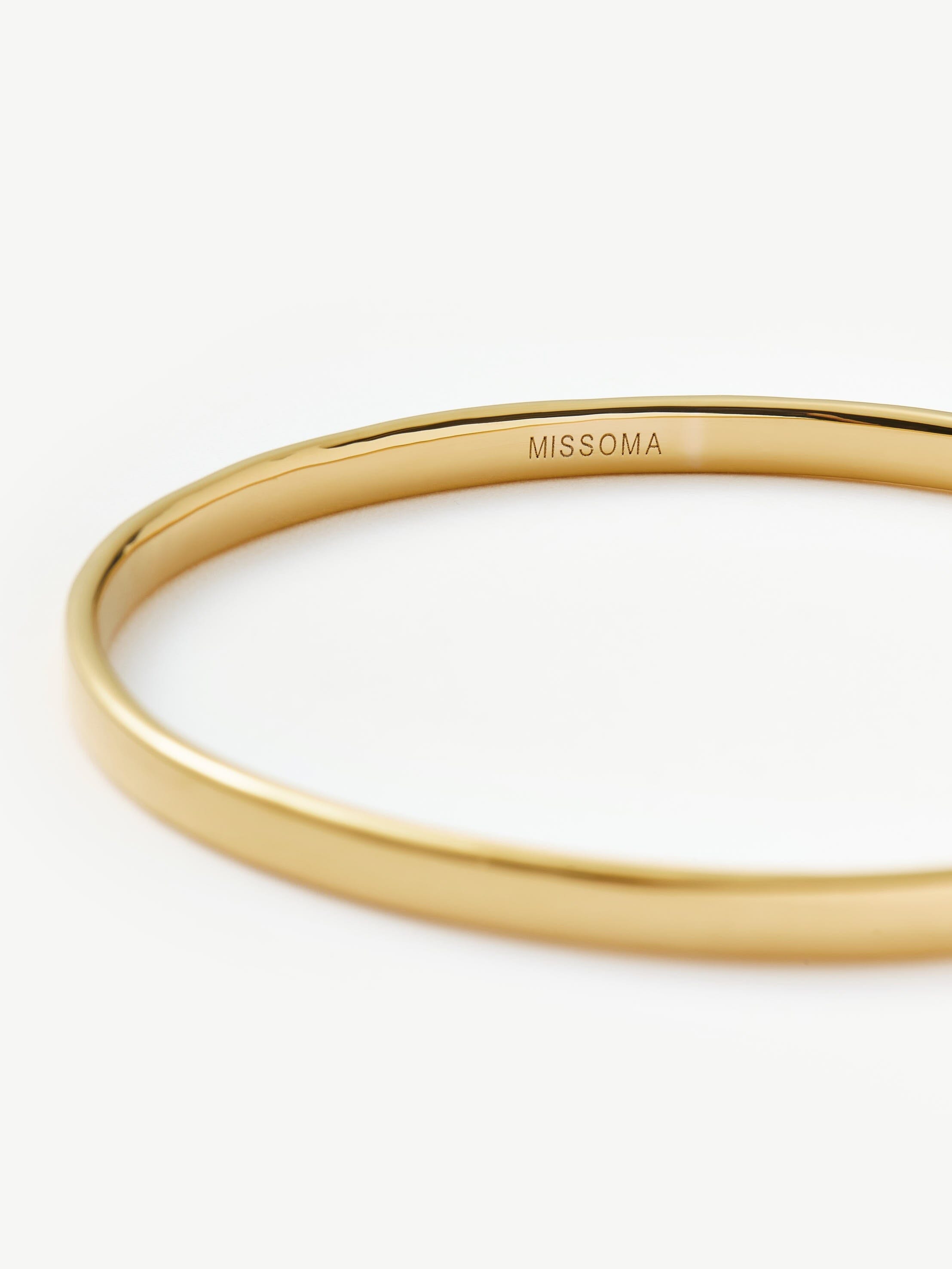 Classic Round Bangle | 18ct Gold Plated - Image 5