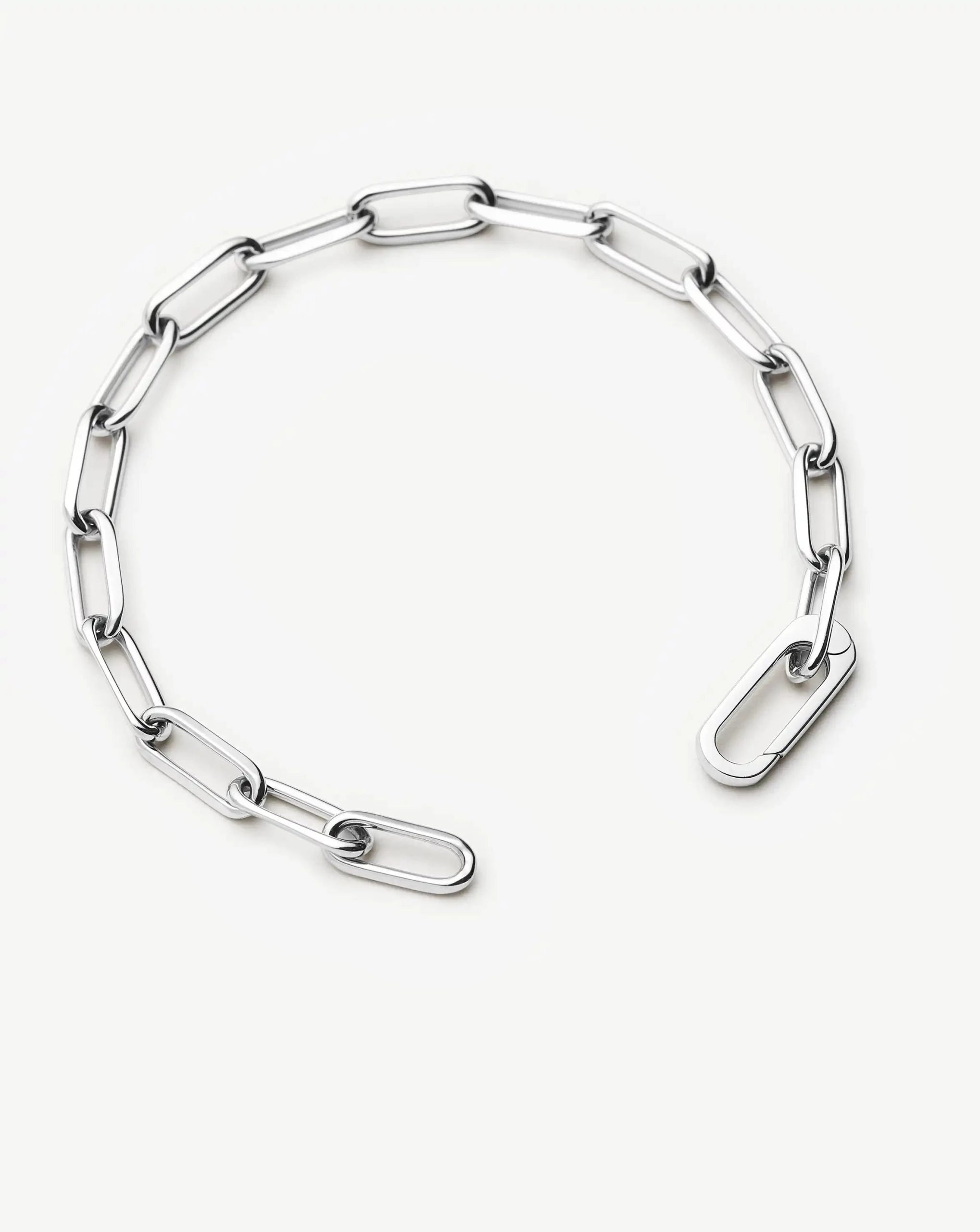 Classic Paperclip Chain Bracelet | Platinum Plated - Image 5