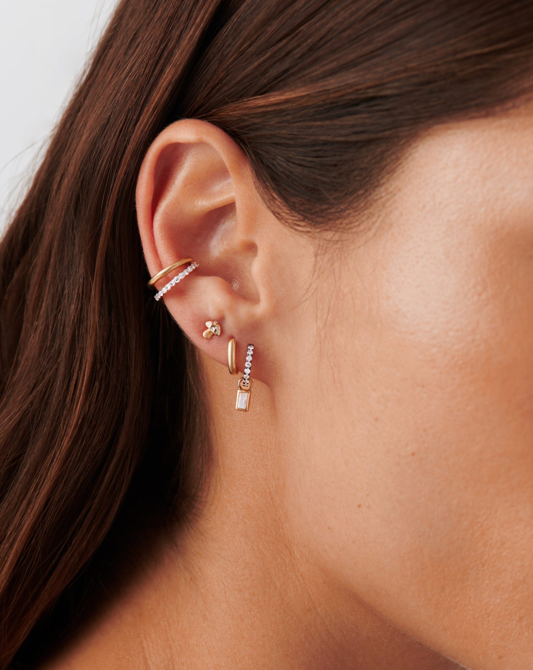 Solid Gold Diamond Mushroom Single Stud Earring - Image 2