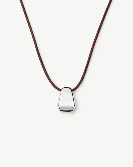 Lucy Williams Arco Cord Necklace | Silver Plated