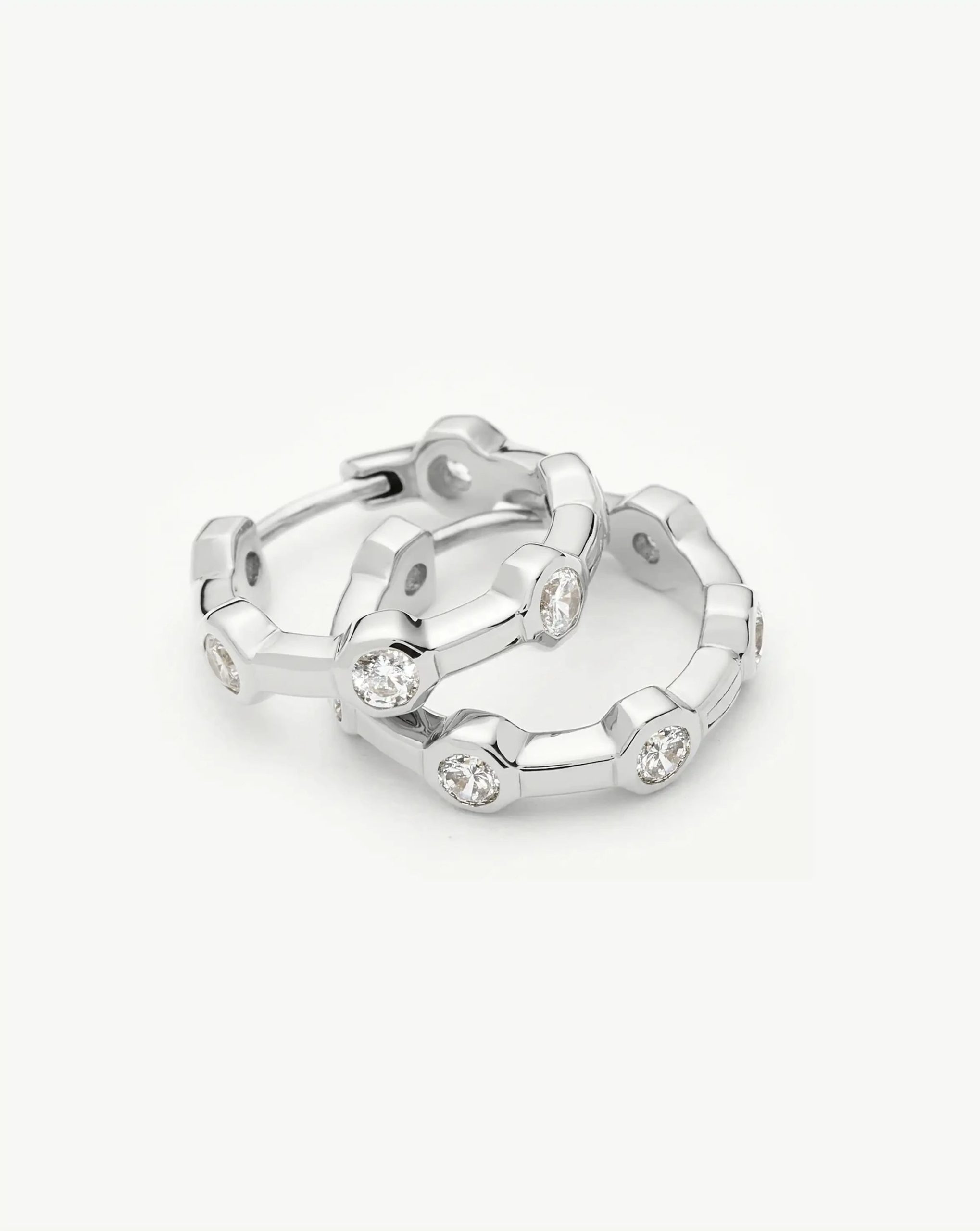Lucy Williams Tennis Small Hoop Earrings | Silver Plated - Image 5