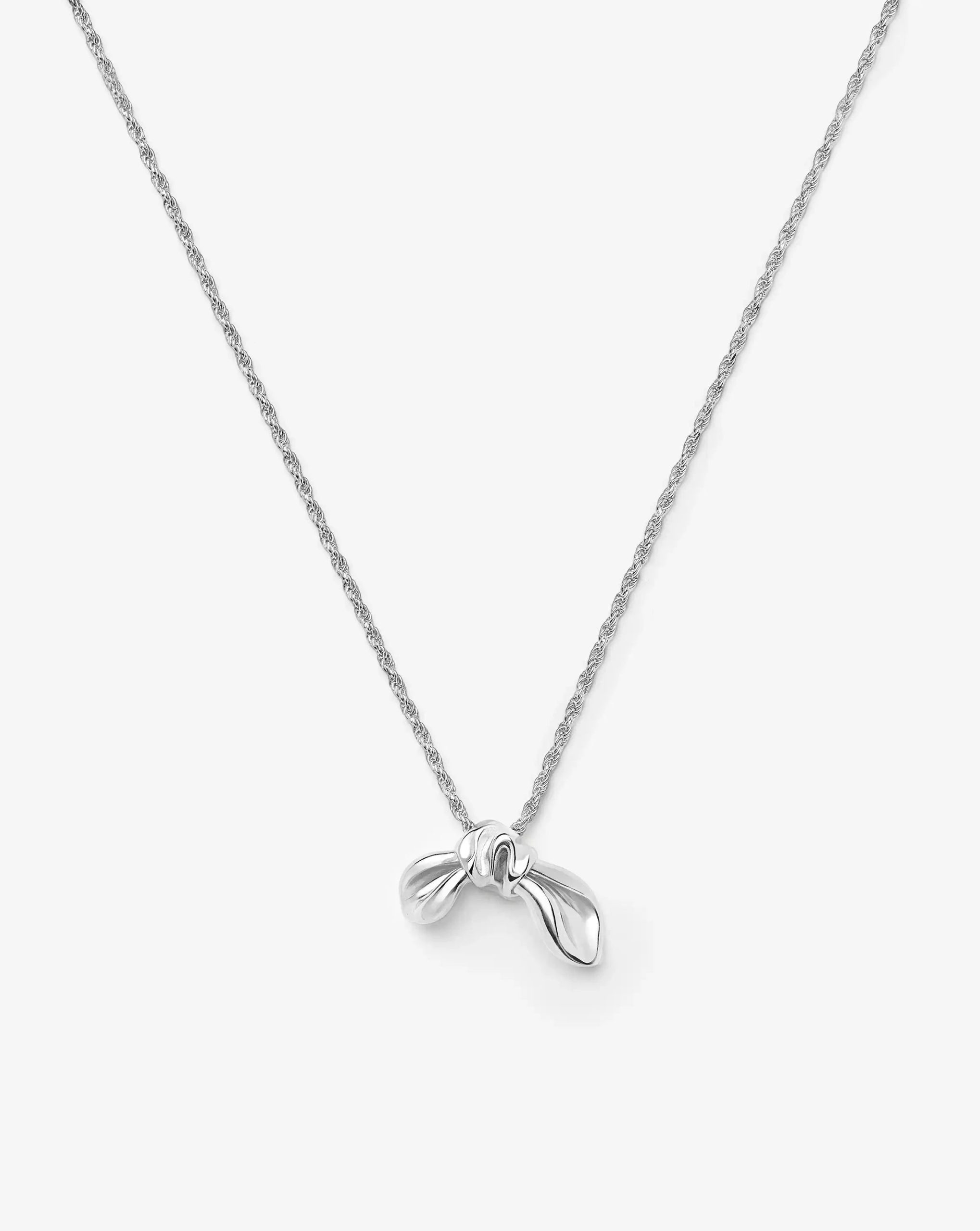 MARKGONG Bow Pendant Necklace | Silver Plated