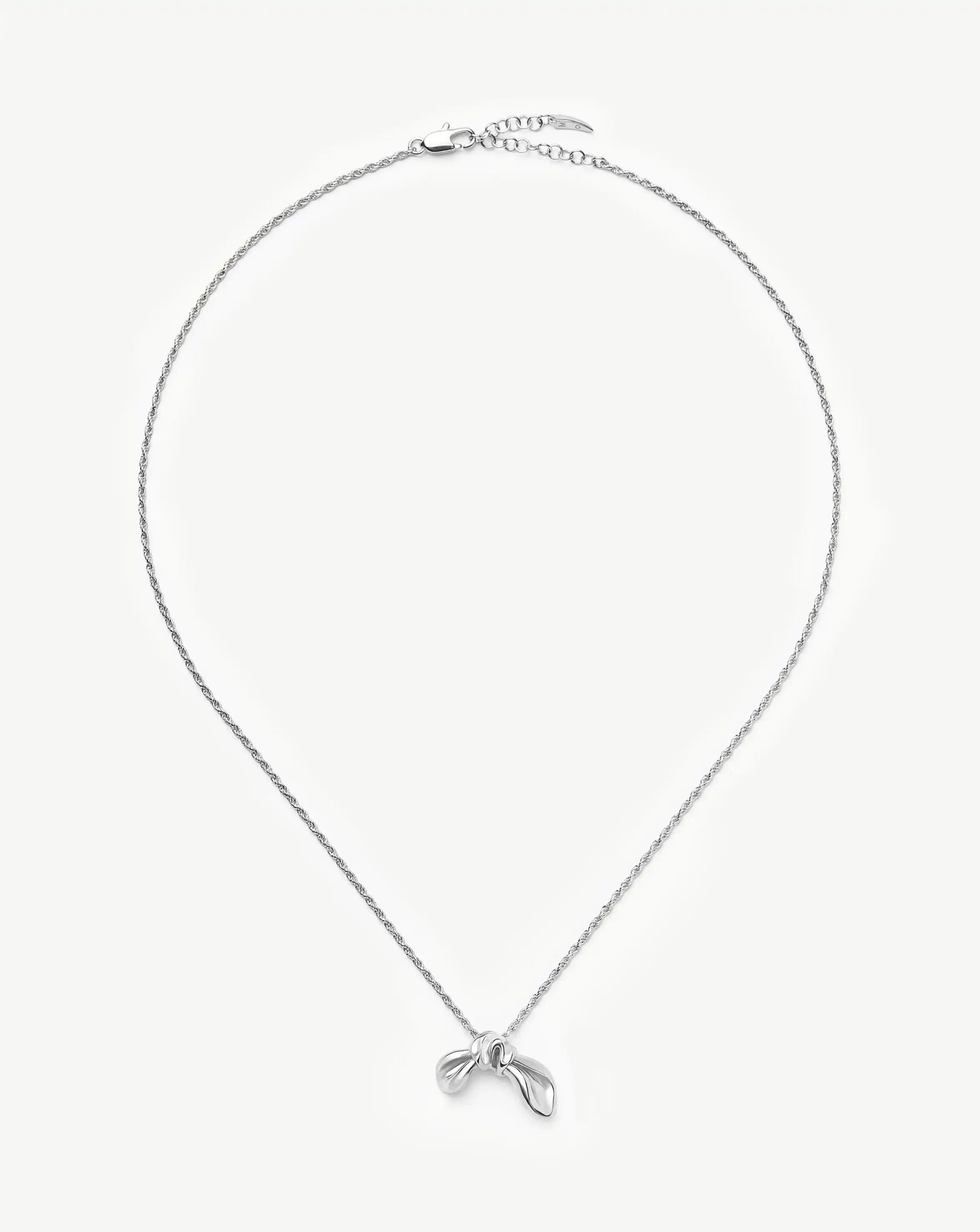 MARKGONG Bow Pendant Necklace | Silver Plated - Image 5