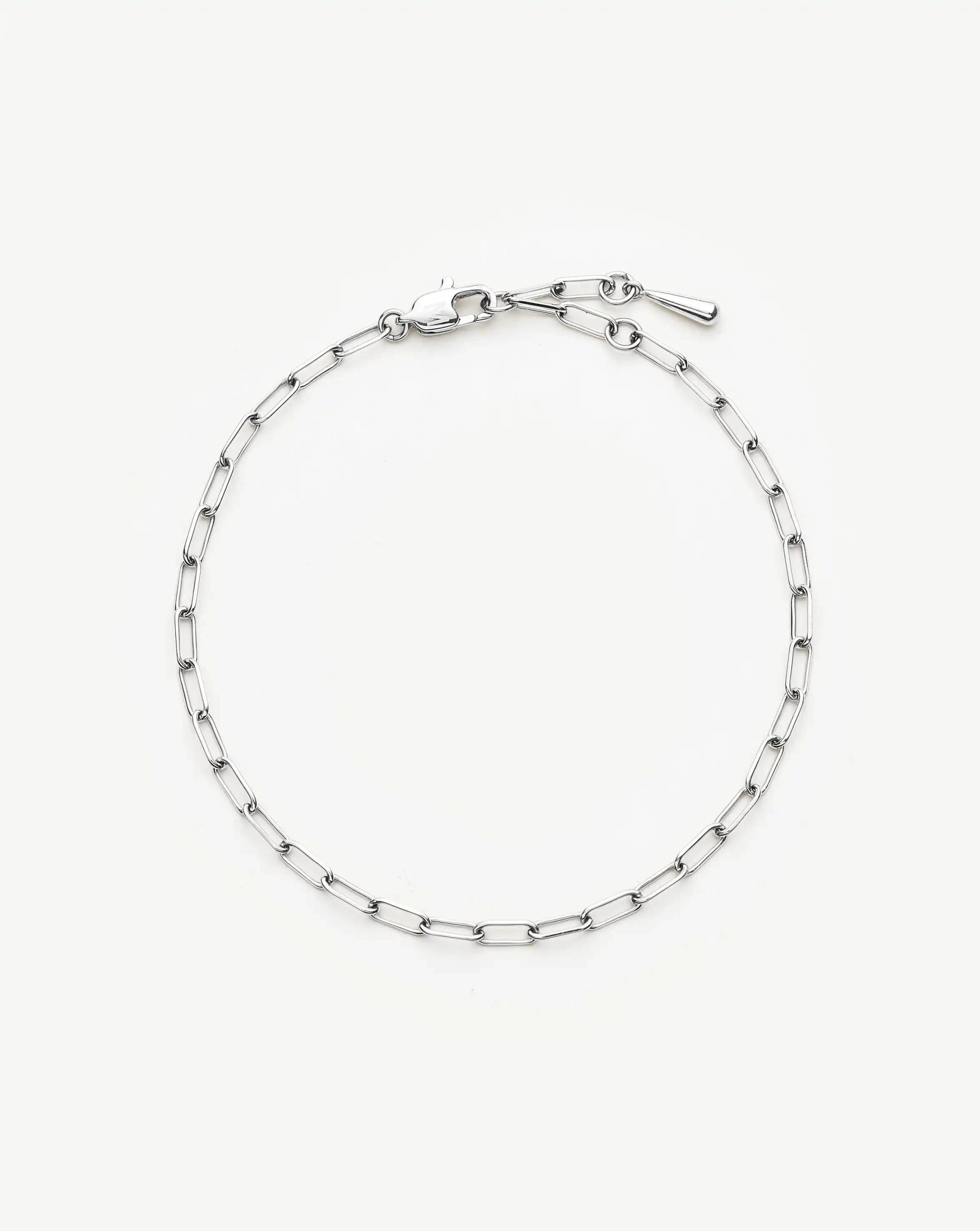 Mini Paperclip Chain Bracelet | Platinum Plated