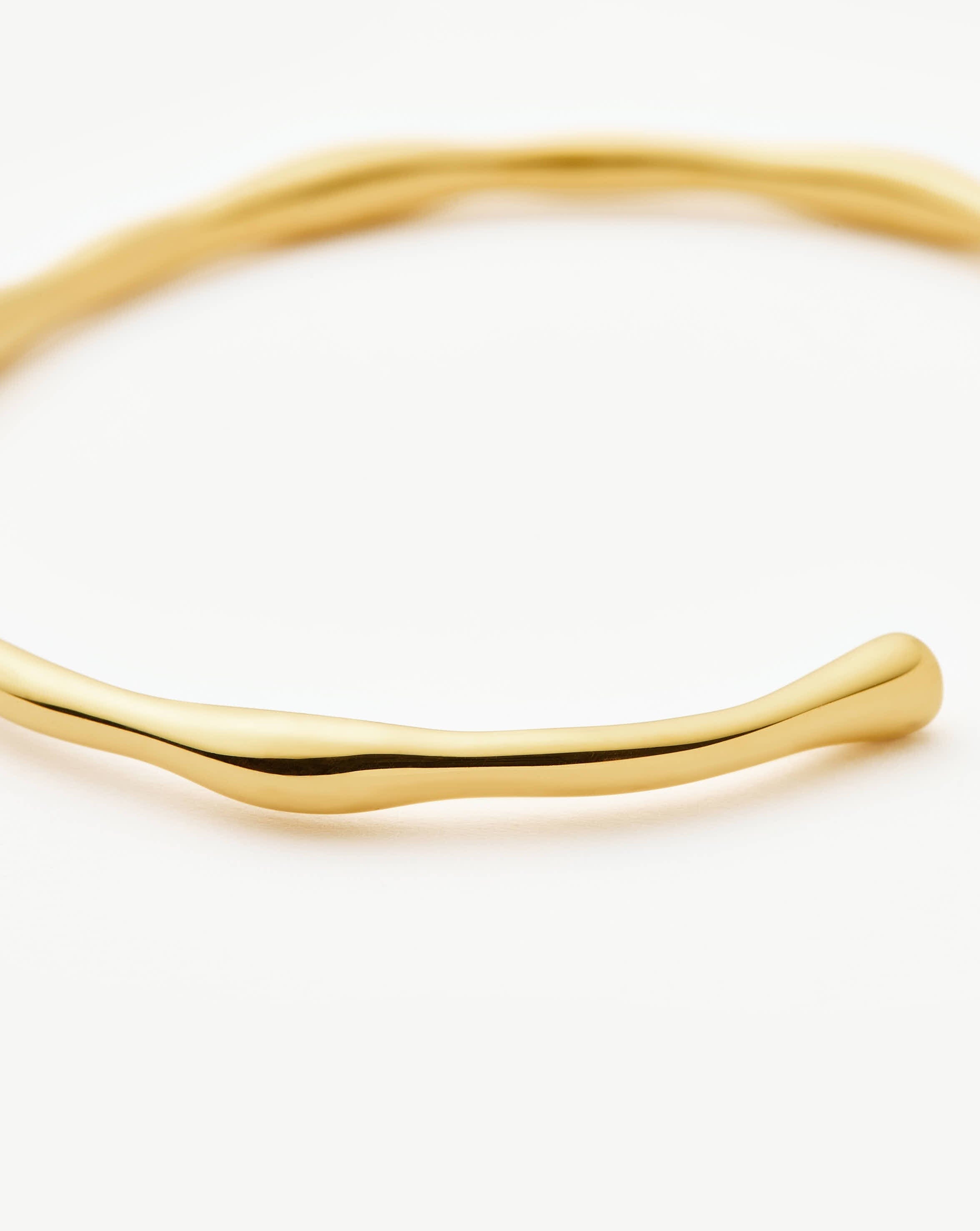 Molten Cuff Bracelet | 18ct Gold Plated - Image 3