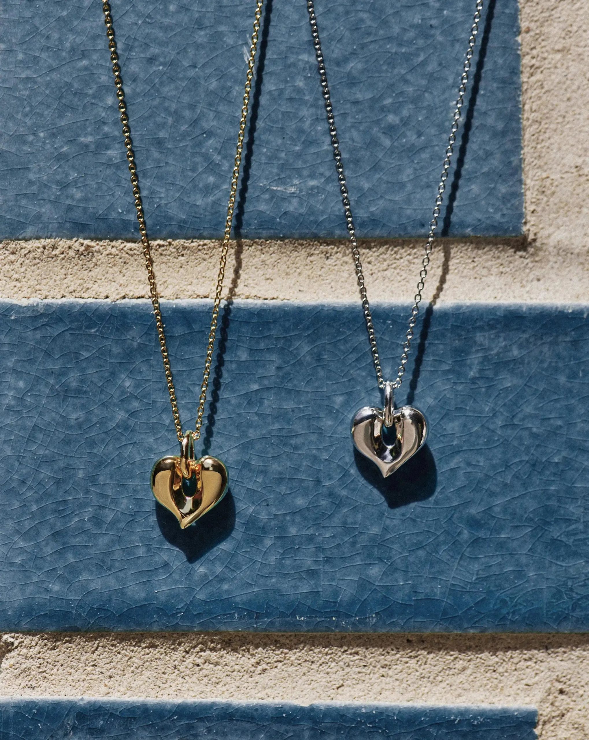 Molten Heart Pendant Necklace | Silver Plated - Image 3