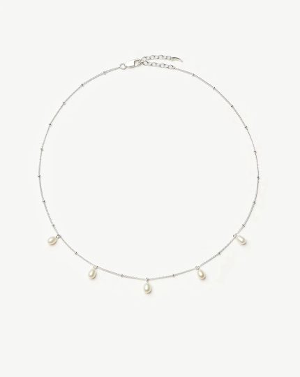 Pearl Baya Baroque Chain Choker | Sterling Silver/Pearl