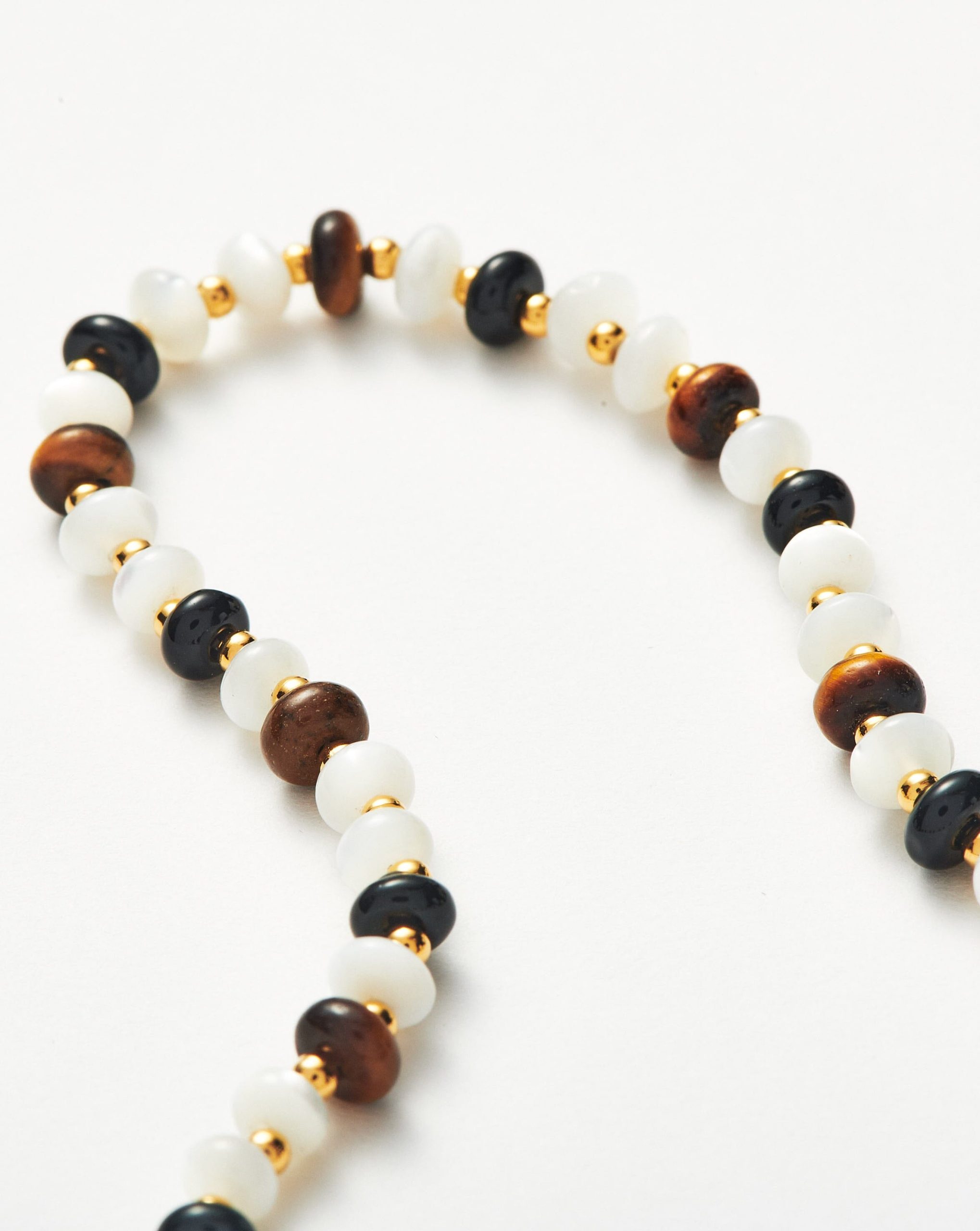 Savi Pearl & Gemstone Beaded Necklace | 18ct Gold Plated/Multi - Image 4
