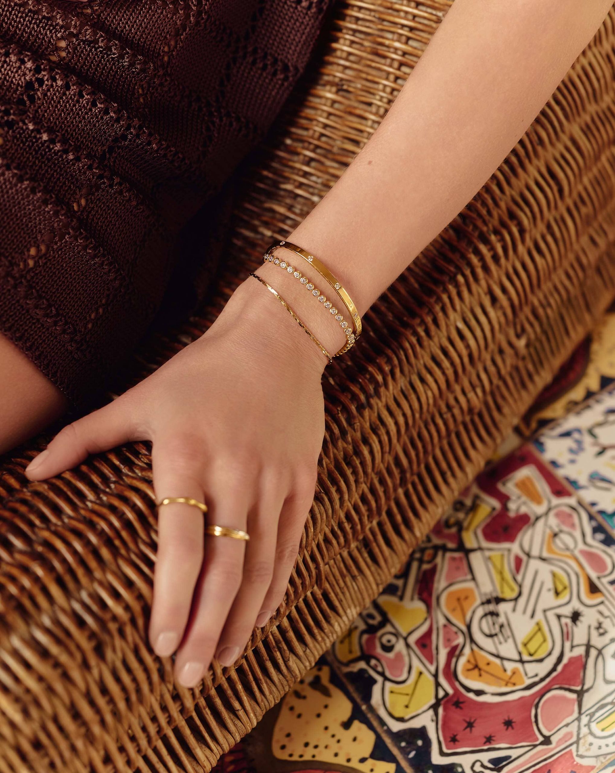 Tennis Round Bracelet | 18ct Gold Vermeil Cubic Zirconia - Image 2