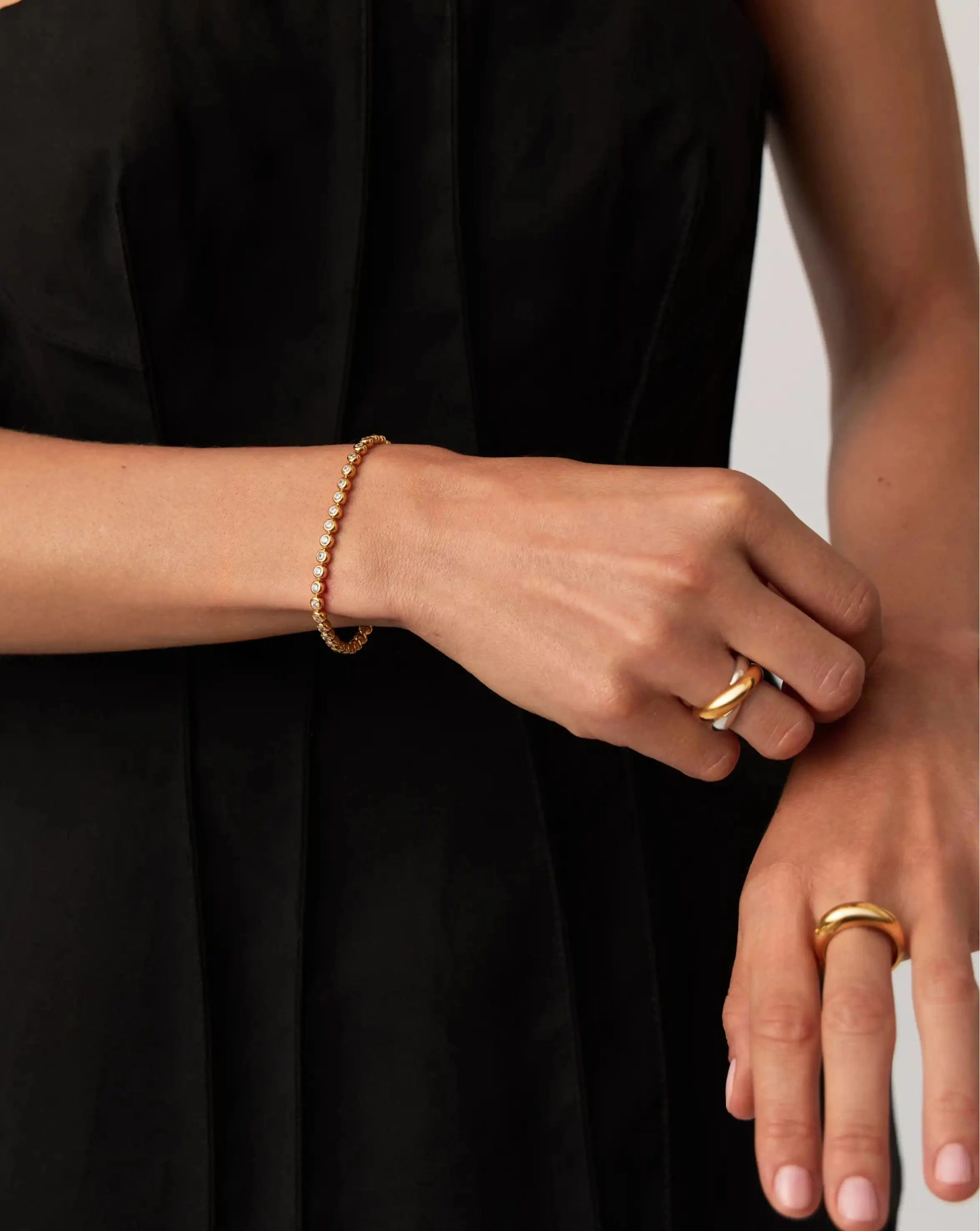 Tennis Round Bracelet | 18ct Gold Vermeil Cubic Zirconia - Image 3