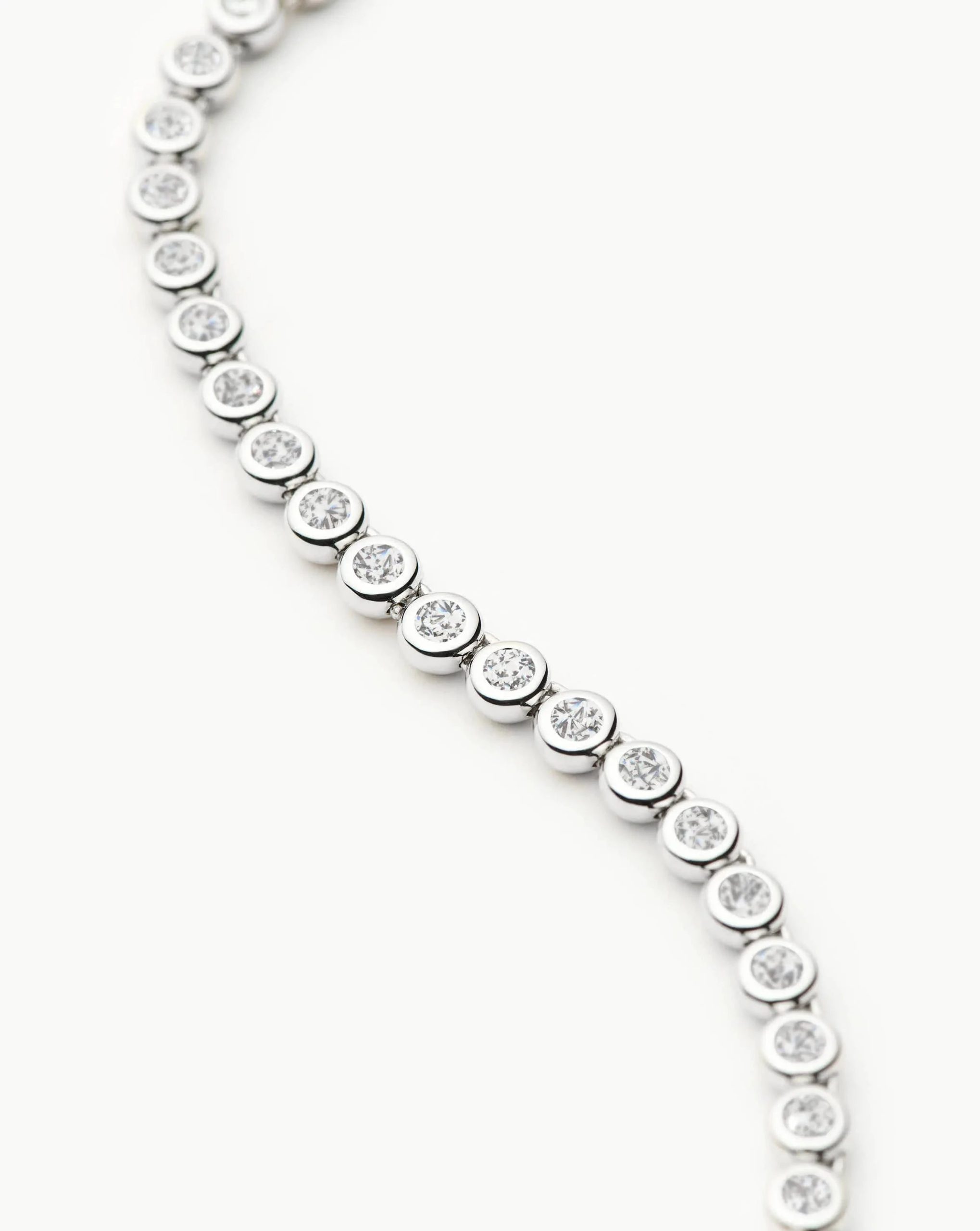 Tennis Round Necklace | Silver Plated/Cubic Zirconia - Image 5
