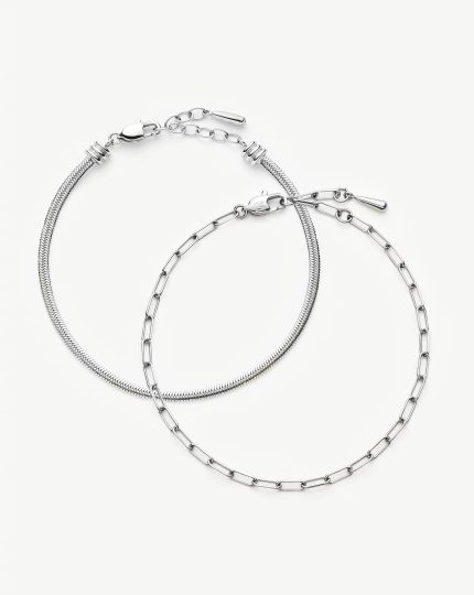 The Go-To Bracelet Set | Platinum Plated