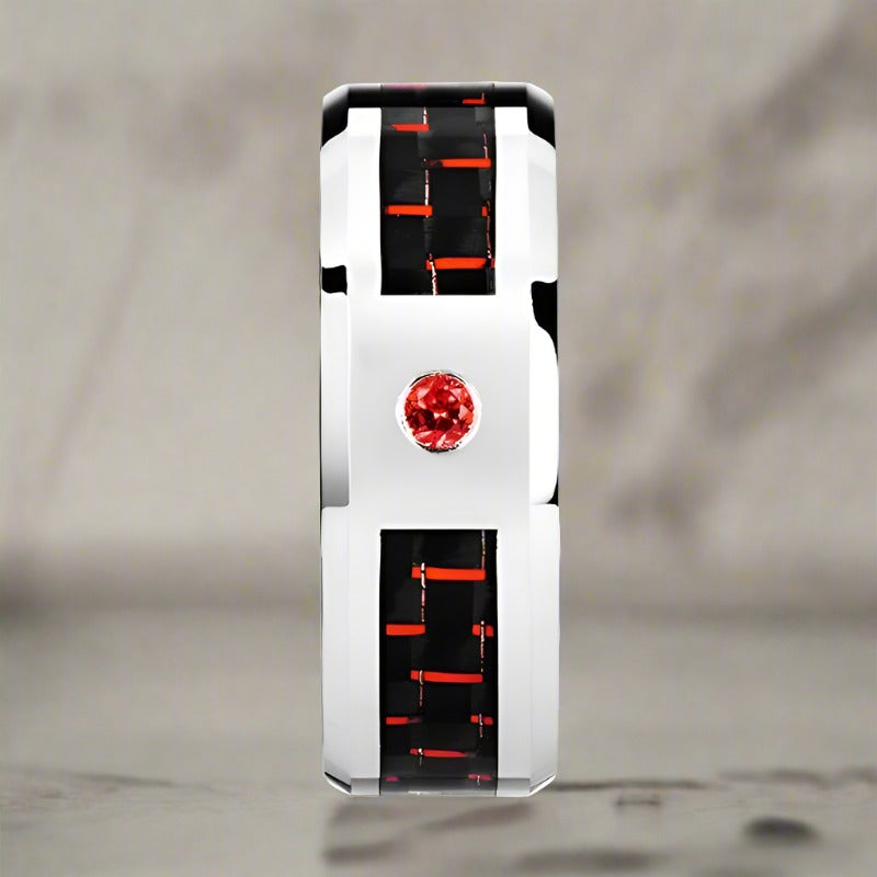 ADRIAN | Tungsten Carbide Ring, Carbon Fiber Inlay - Image 2