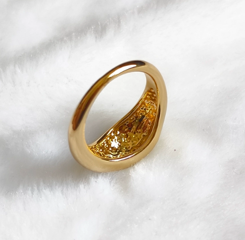Polished, simple and unique ring